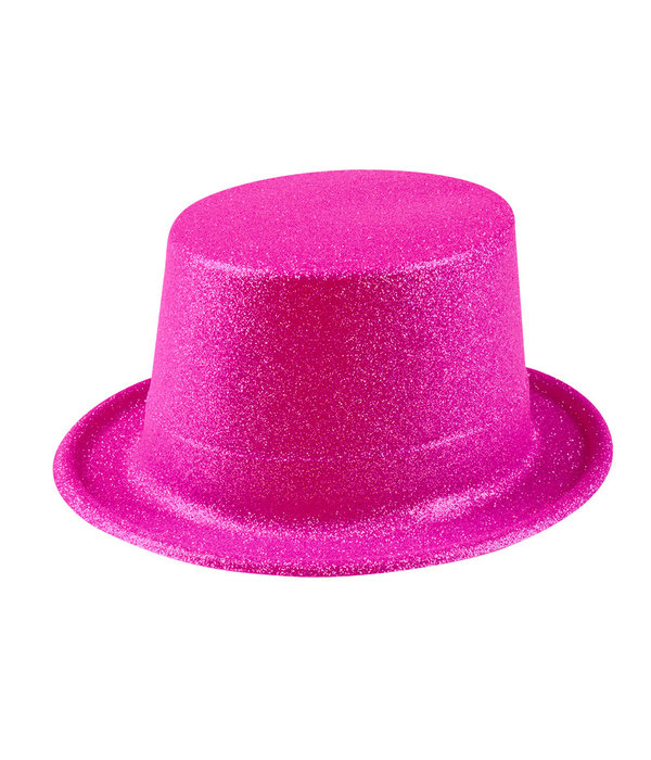Glitter Hoed Neon Roze Volwassenen