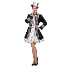 Damesjas Fluweel Zwart/Zilver