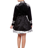 Damesjas Fluweel Zwart/Zilver