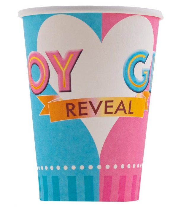 Gender Reveal Bekers 25cl - 8 stuks