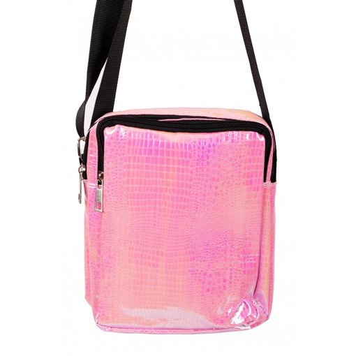 Handtasje Slangenleer print roze