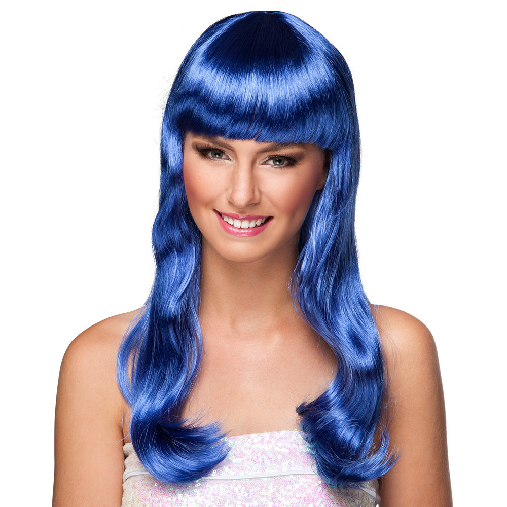 Pruik Chique Blauw afbeelding