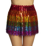 Minirokje Sequins Regenboog