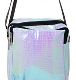 Handtasje Slangenleer print Turquoise