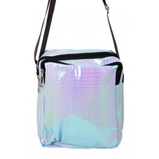 Handtasje Slangenleer print Turquoise