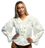 Piraten Blouse Dames Creme