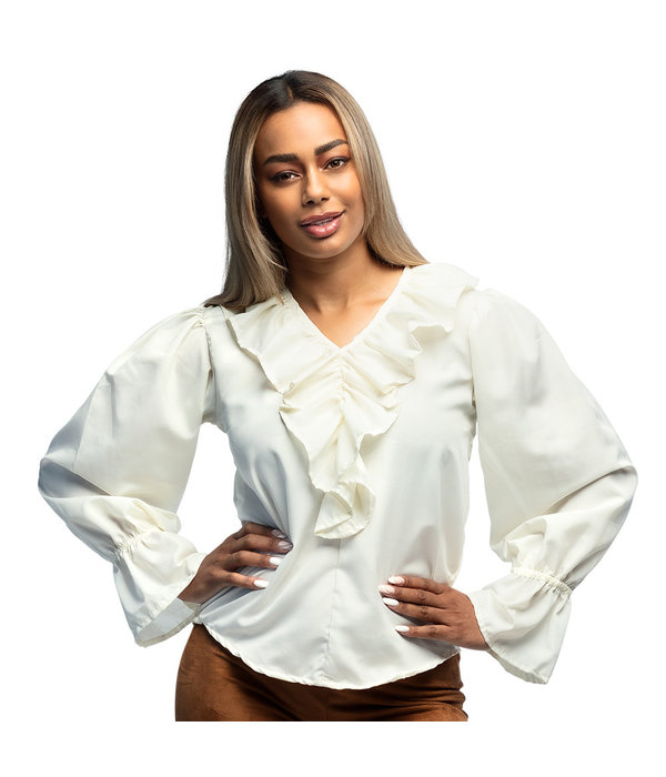 Piraten Blouse Dames Creme