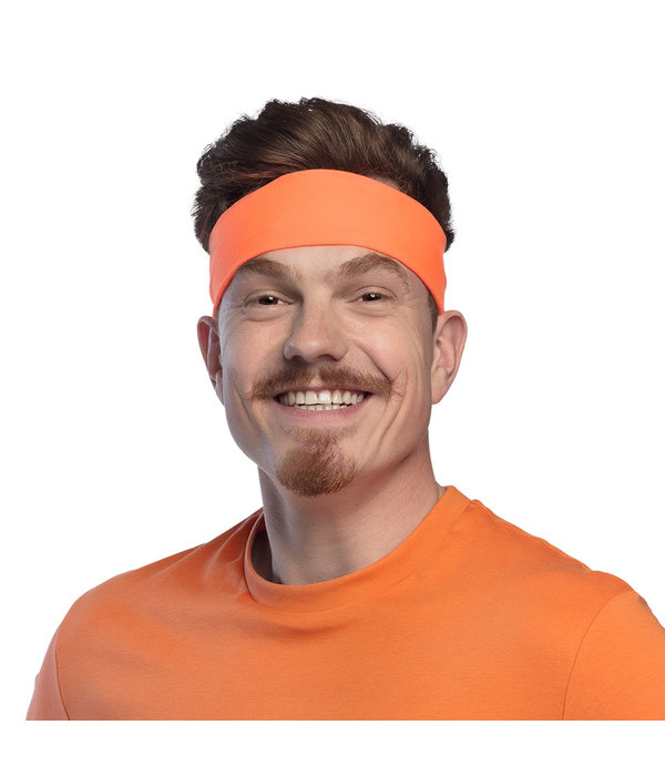 Hoofdband neon oranje
