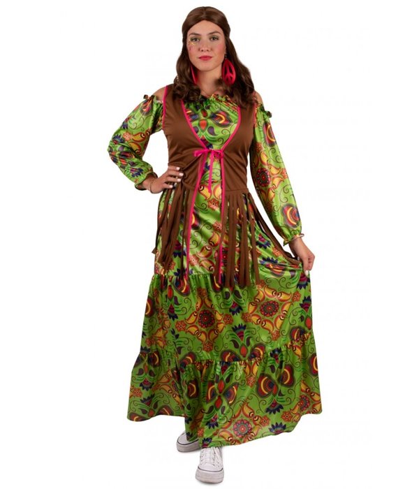 Hippie jurk lang dames Freya
