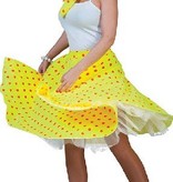 Rock and Roll rok met sjaaltje fluor geel/oranje