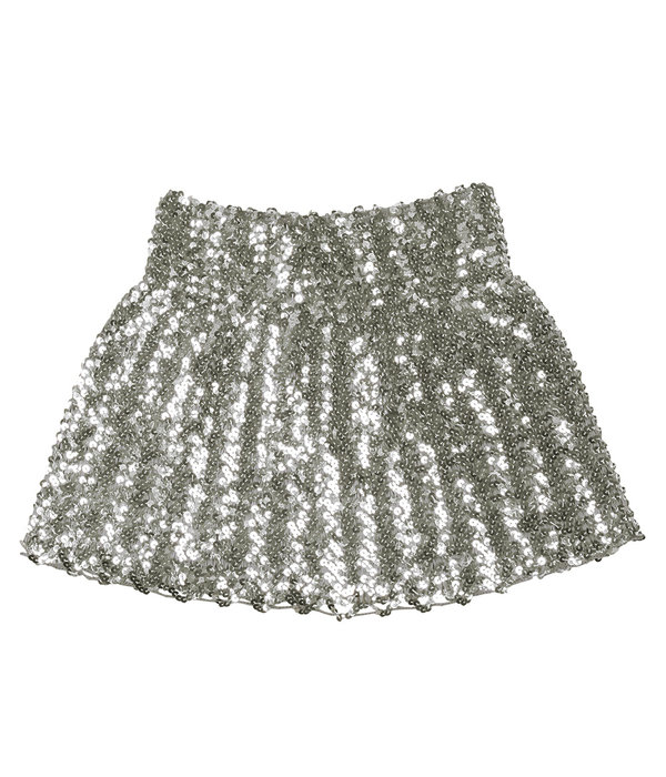 Minirokje Sequins Zilver