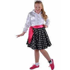 Rock en Roll rokje Grease kind zwart elite