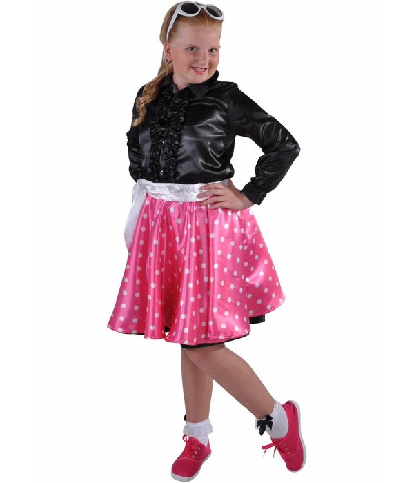 Rock en Roll rokje Grease kind pink elite