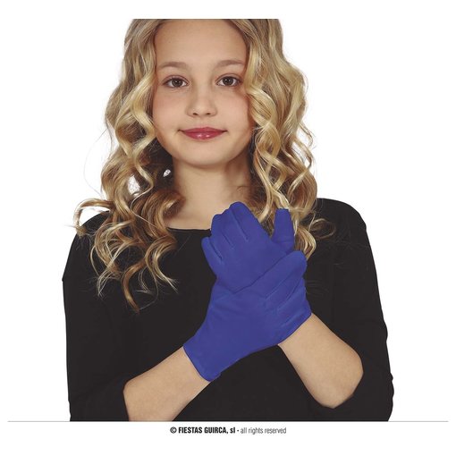 Blauwe kinderhandschoenen