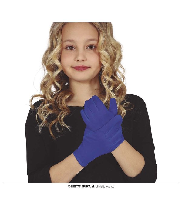 Blauwe kinderhandschoenen