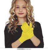 Gele kinderhandschoenen
