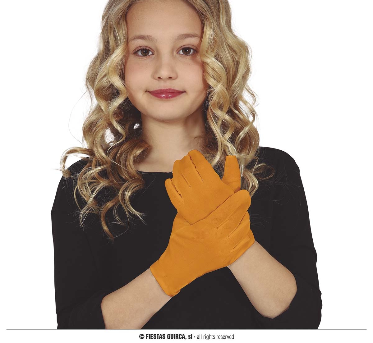 Oranje kinderhandschoenen 17 cm