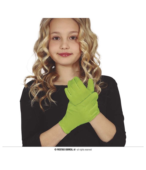 Groene kinderhandschoenen
