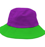 Vissershoed Colorblock Paars/Groen