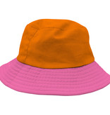 Vissershoed Colorblock Oranje/Roze