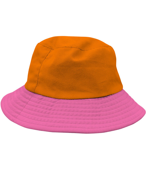 Vissershoed Colorblock Oranje/Roze