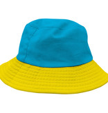 Vissershoed Colorblock Blauw/Geel