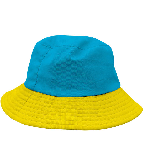 Vissershoed Colorblock Blauw/Geel