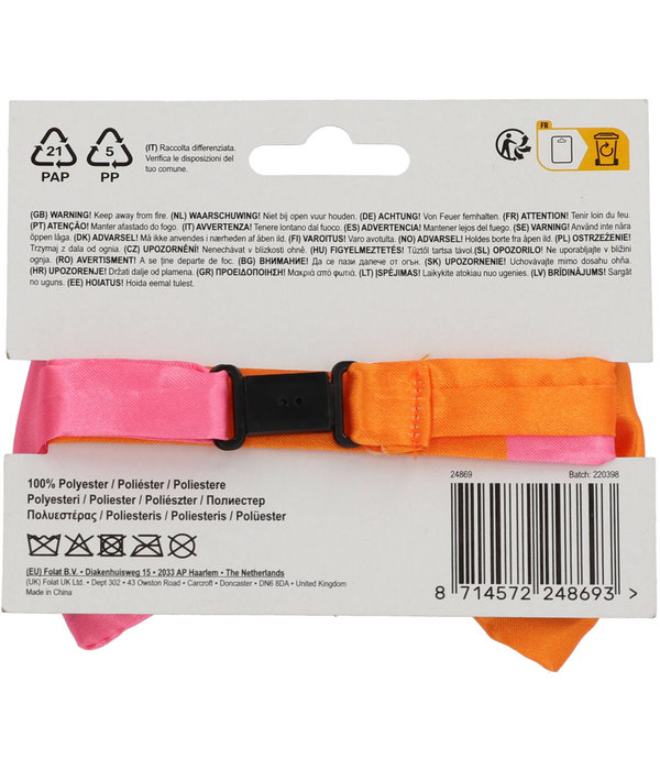 Strikje Colorblock Oranje/Roze