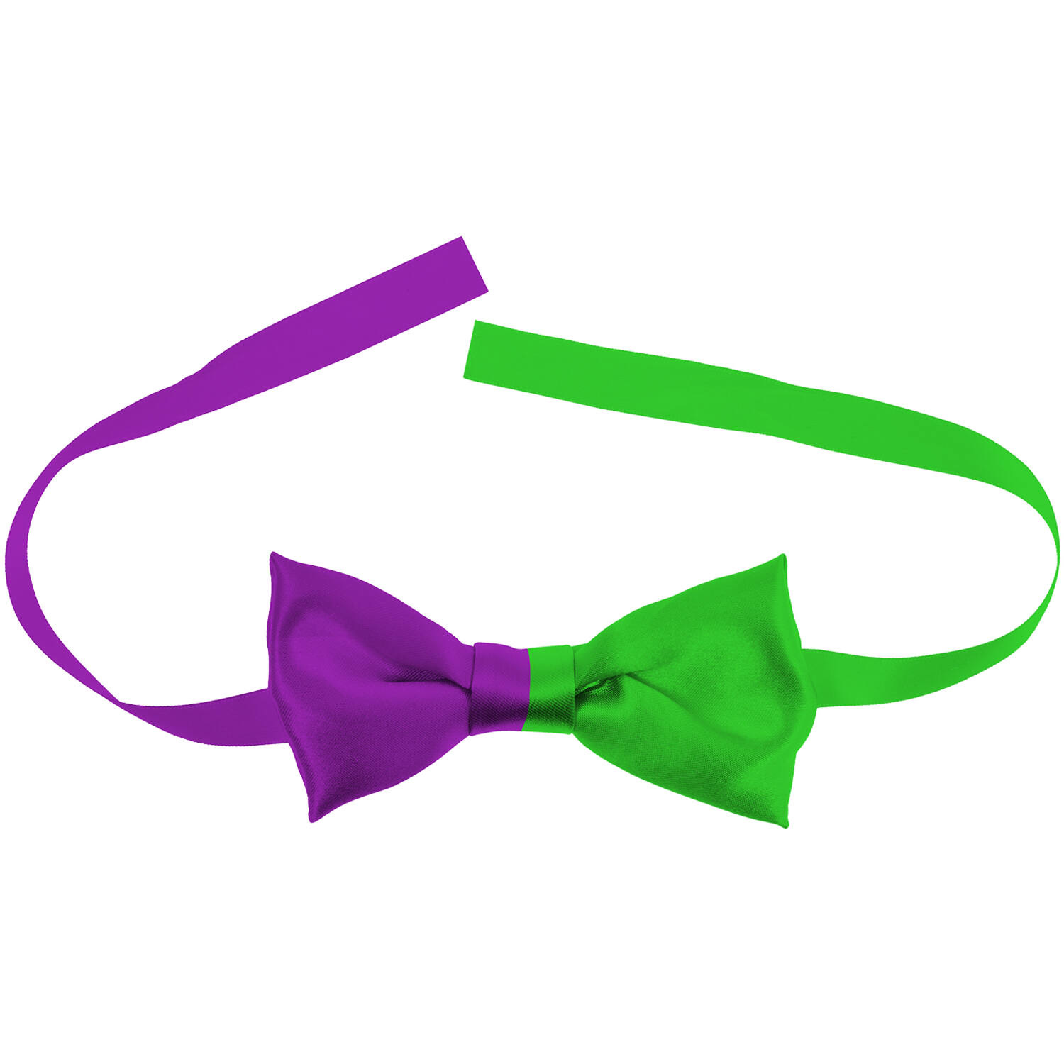 Strikje Colorblock Paars/Groen afbeelding