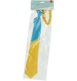 Stropdas Colorblock Blauw/Geel