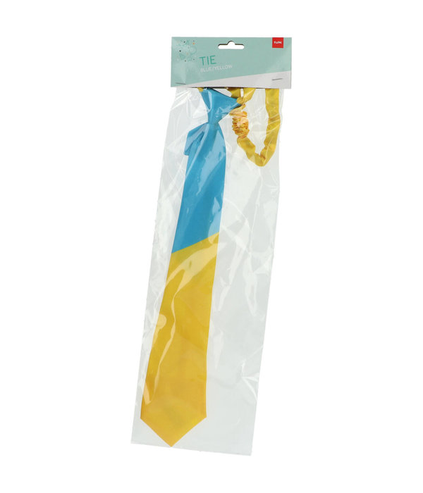 Stropdas Colorblock Blauw/Geel