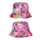 Vissershoedje Hawaii Print Roze