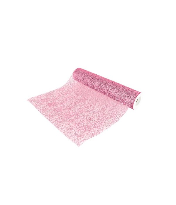 Rol Tafelloper Glitter Oud Roze (5m)