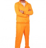 Trainingspak heren neon oranje