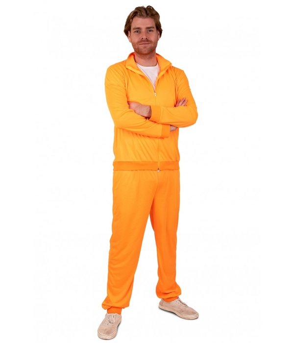 Trainingspak heren neon oranje