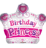 Folieballon Kroon 'Birthday Princess' (45cm)
