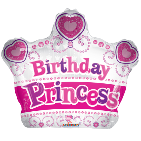Folieballon Kroon 'Birthday Princess' (45cm)