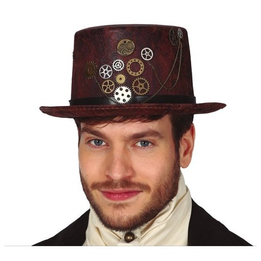 Steampunk Hoed Leerlook