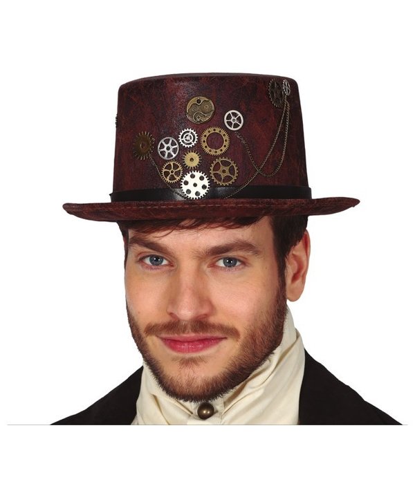 Steampunk Hoed Leerlook