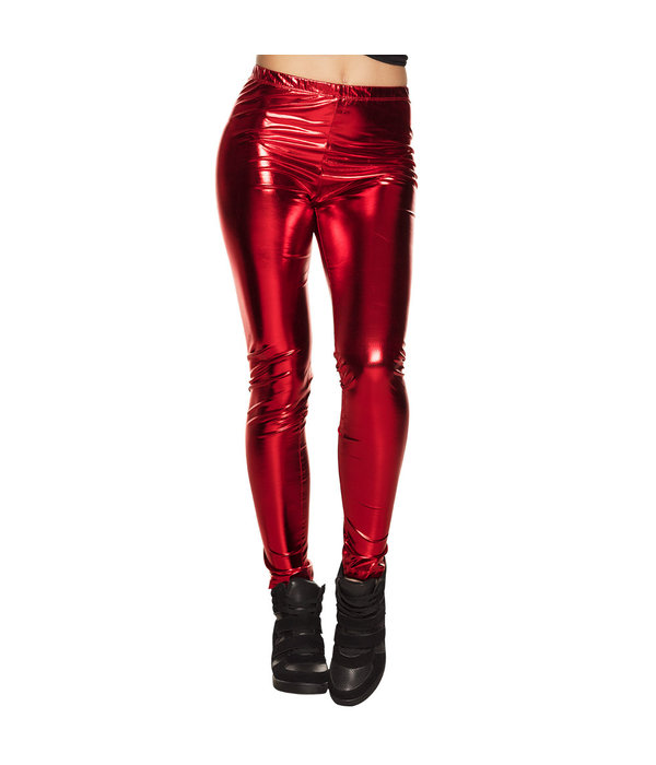 Legging metallic rood