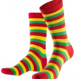 Sokken gestreept rood geel groen