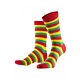 Sokken gestreept rood geel groen