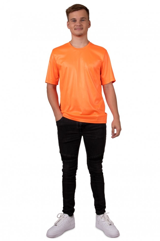 T-shirt neon oranje Heren