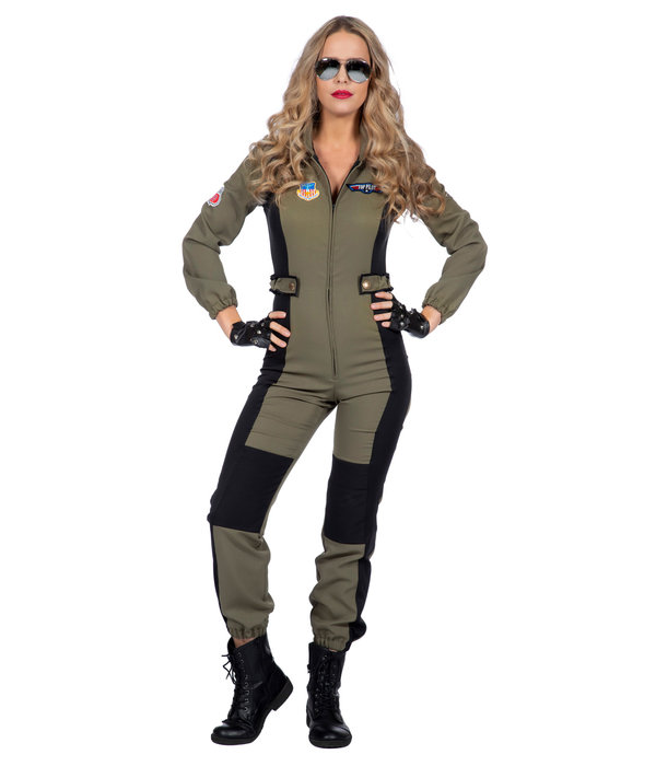 Gevechtspiloot Kostuum Anna Vrouw