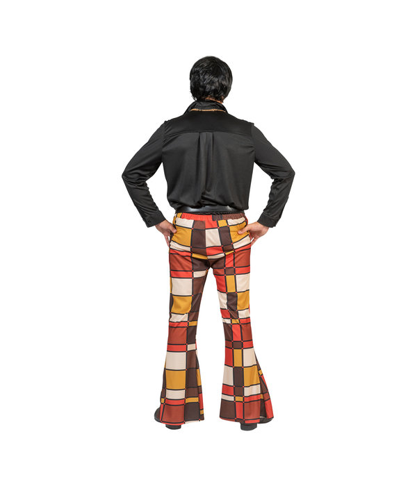 70's Retro Hippie Broek Blocks Heren