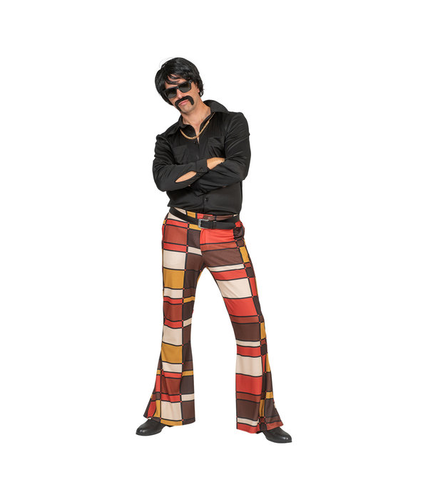 70's Retro Hippie Broek Blocks Heren