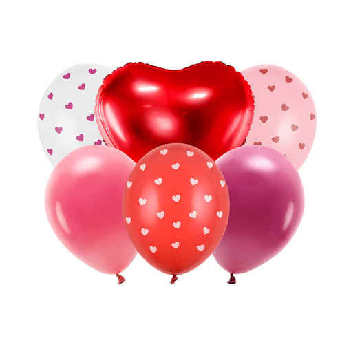 Liefdes Ballonnen Set Valentijn mix (6st)
