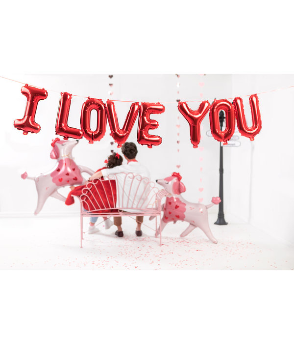Folieballon Slinger 'I Love You'