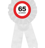 Rozet Verkeersbord 65 Jaar 'and Groovy'