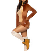 Sexy Velvet Fawn Romper Hinde